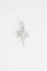 Iced CZ Palm Tree Pendant