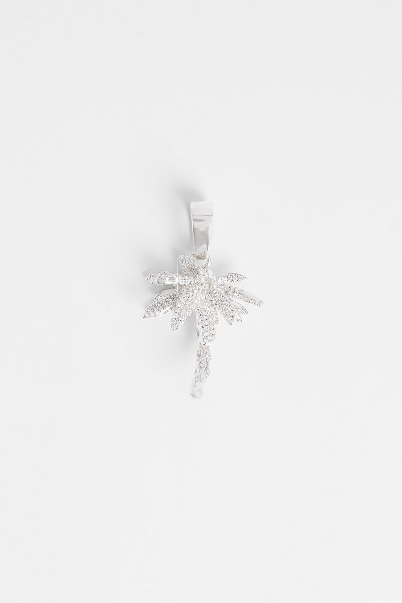 Iced CZ Palm Tree Pendant