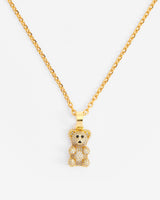 Iced Gummy Bear Pendant - Gold