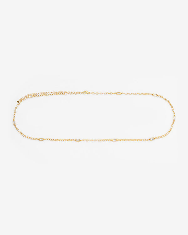 Iced Gem Waist Chain - Gold