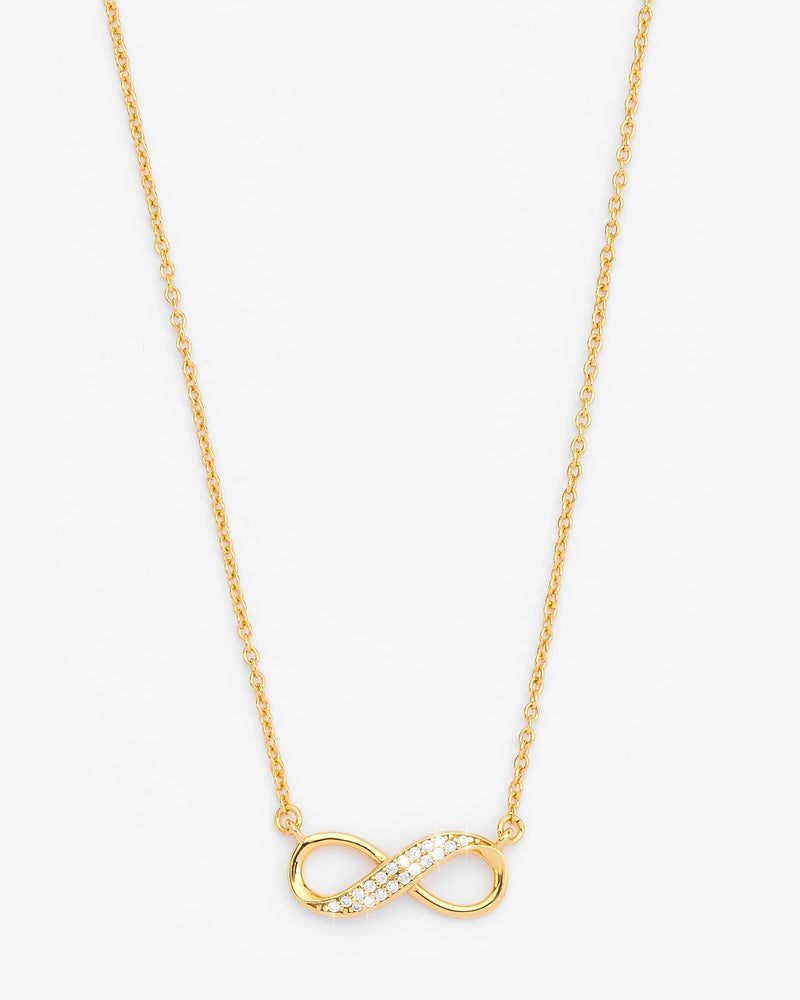 Iced Infinity Necklace - Gold