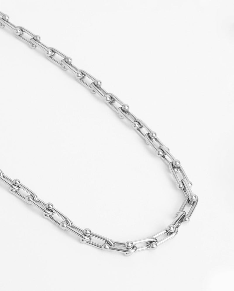 Industrial Link Chain - White Gold