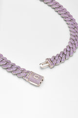 14mm Iced Lilac Prong Cuban Chain