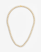 Iced Round Stone Chain - Gold