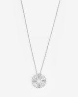 Iced Starburst Coin Necklace