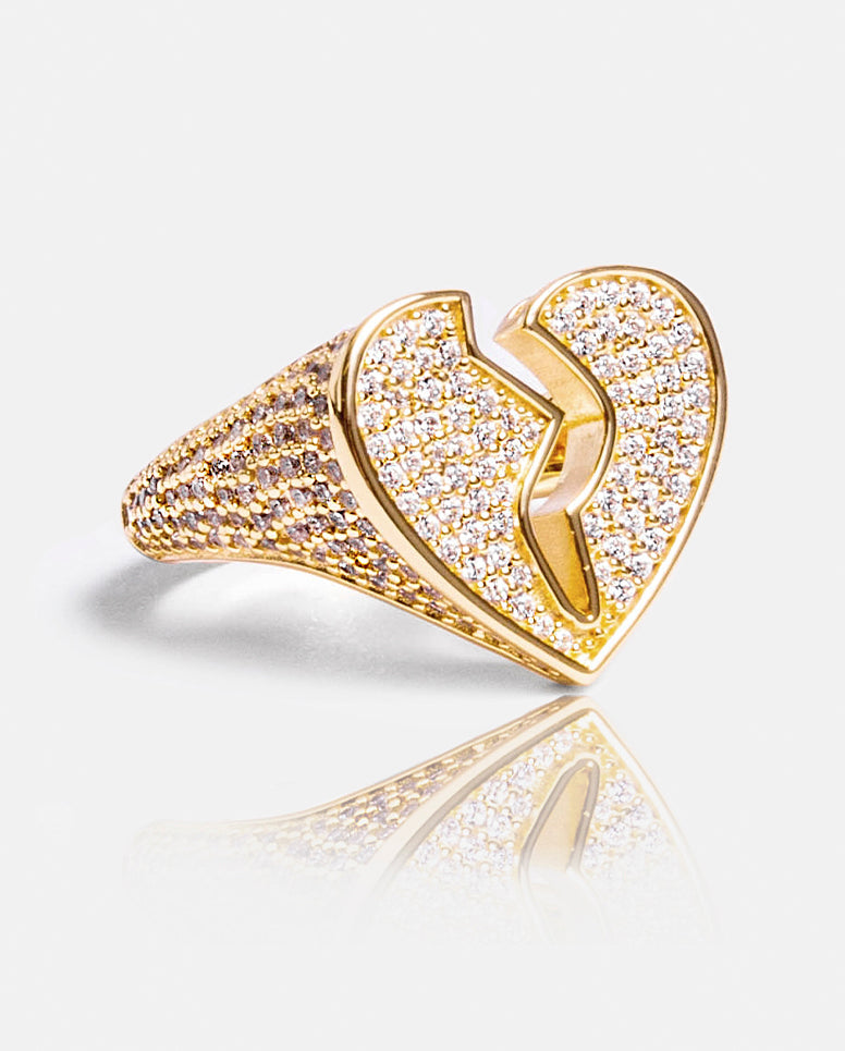 Iced Heartbreak Ring - Gold