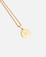 Iced Compass Pendant - Gold