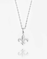 Iced Fleur-de-lis Pendant