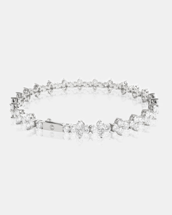 3mm Flower Tennis Bracelet