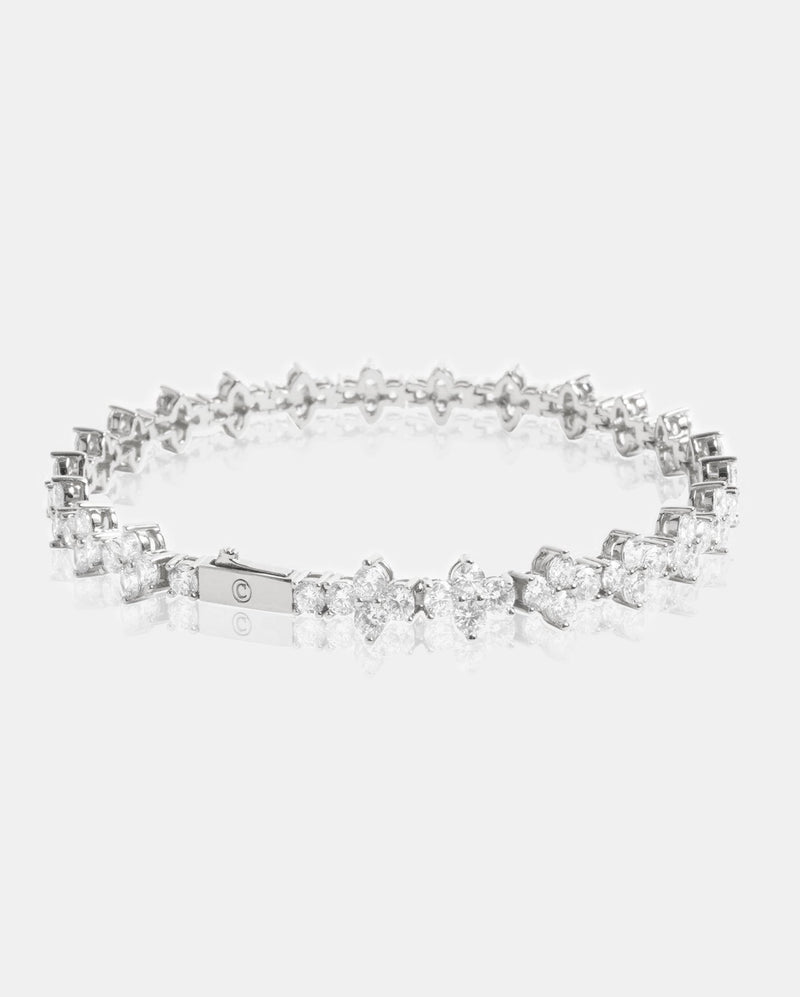 3mm Flower Tennis Bracelet