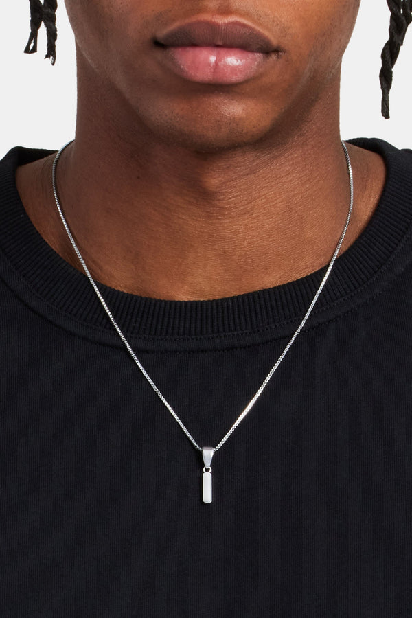 Polished Tag Pendant Necklace