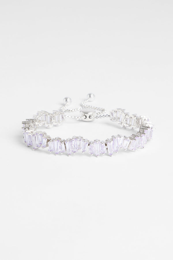 Lilac Iced Cluster Toggle Bracelet