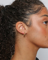 Rectangular Hoop Earrings - Gold