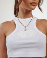 Lilac Gummy Bear Necklace - Gold
