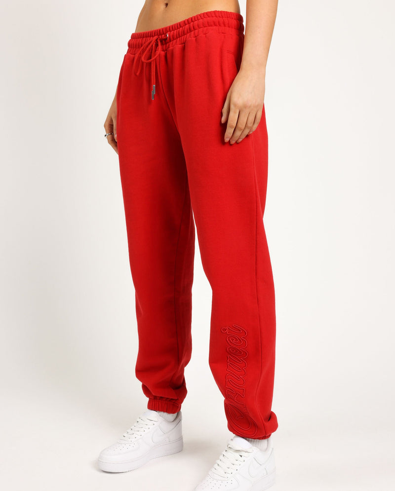 Cernucci Embroidered Jogger - Red