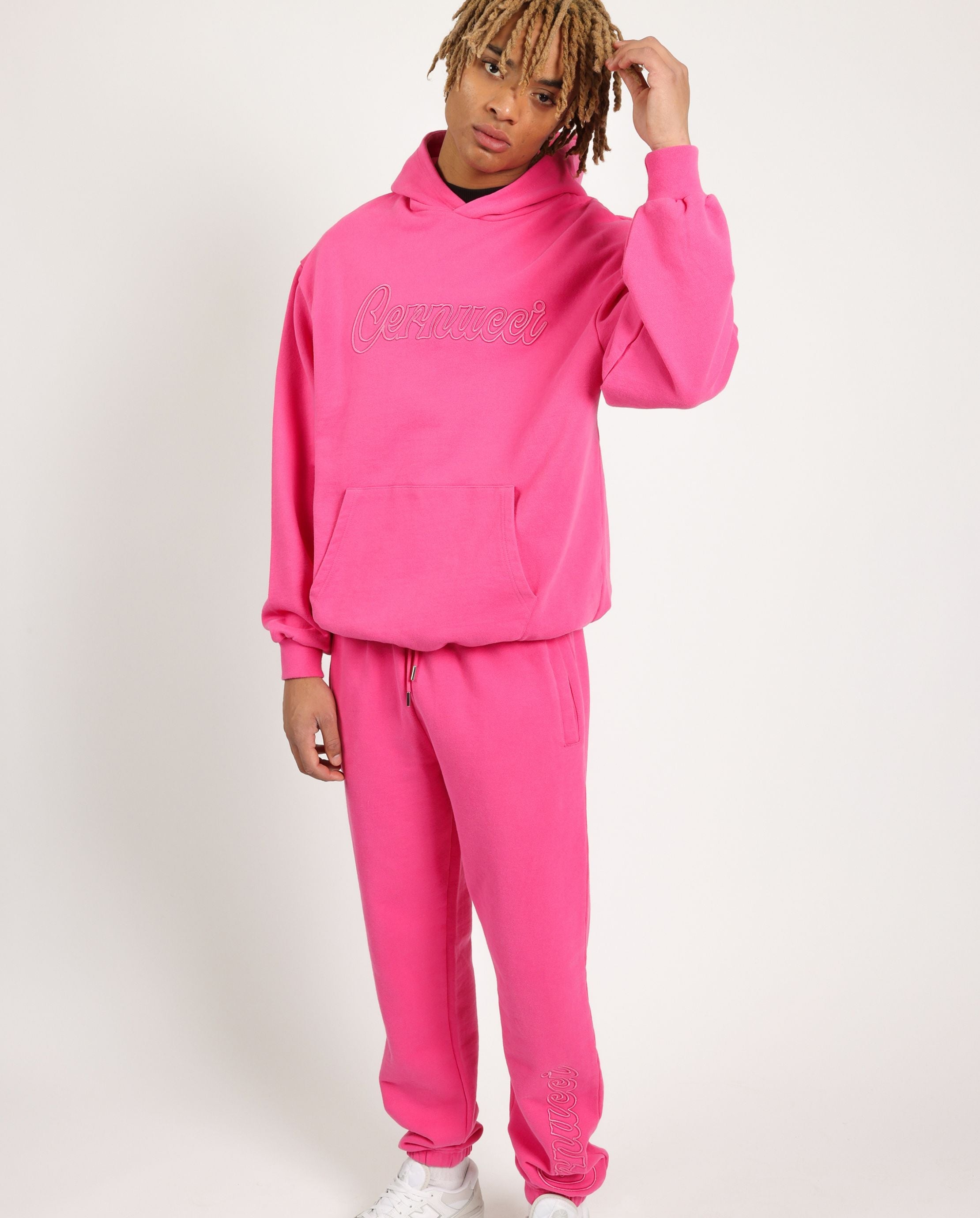Cernucci Embroidered Hoodie - Pink – Cernucci US