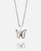 Iced Butterfly Pendant