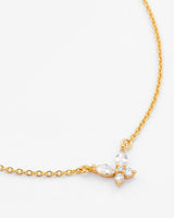 Mini Iced Butterfly Necklace - Gold