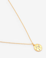 Molten Disc Necklace - Gold