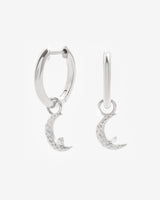 Moon Hoop Earrings