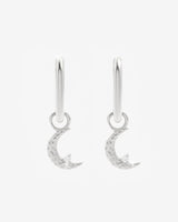 Moon Hoop Earrings