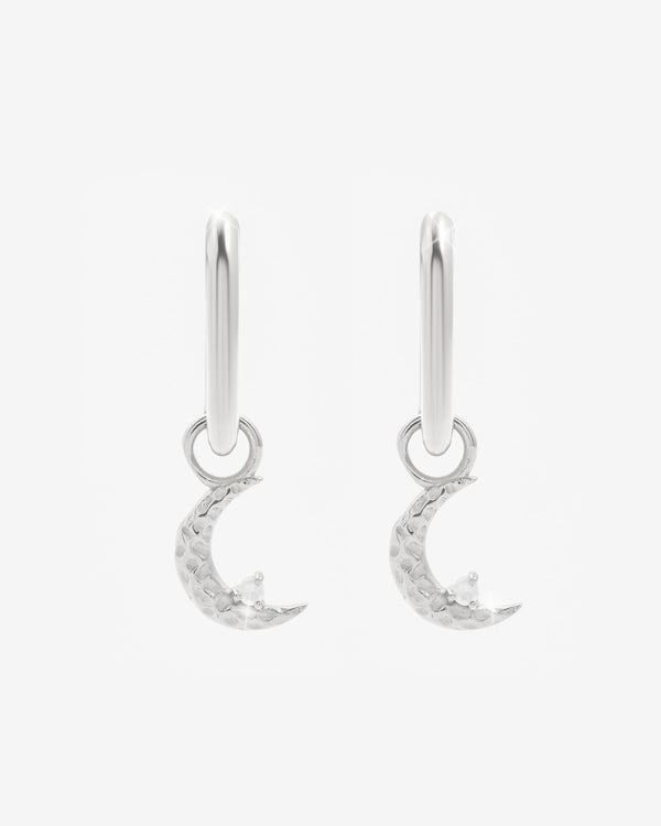 Moon Hoop Earrings