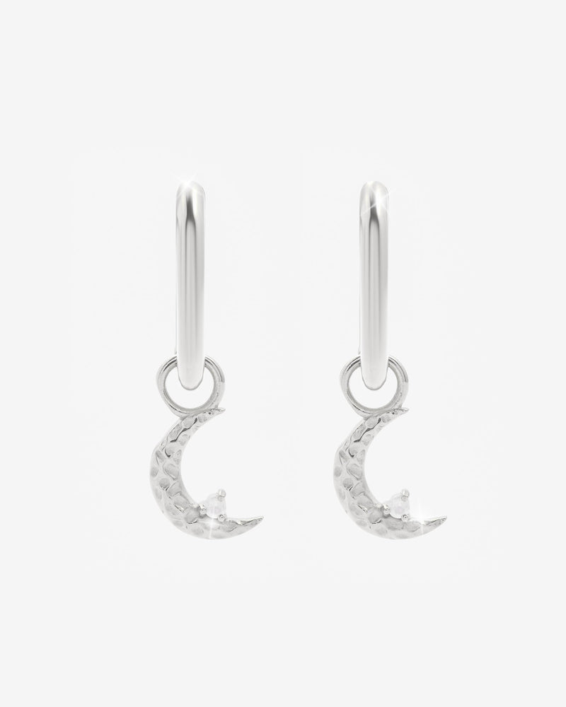 Moon Hoop Earrings