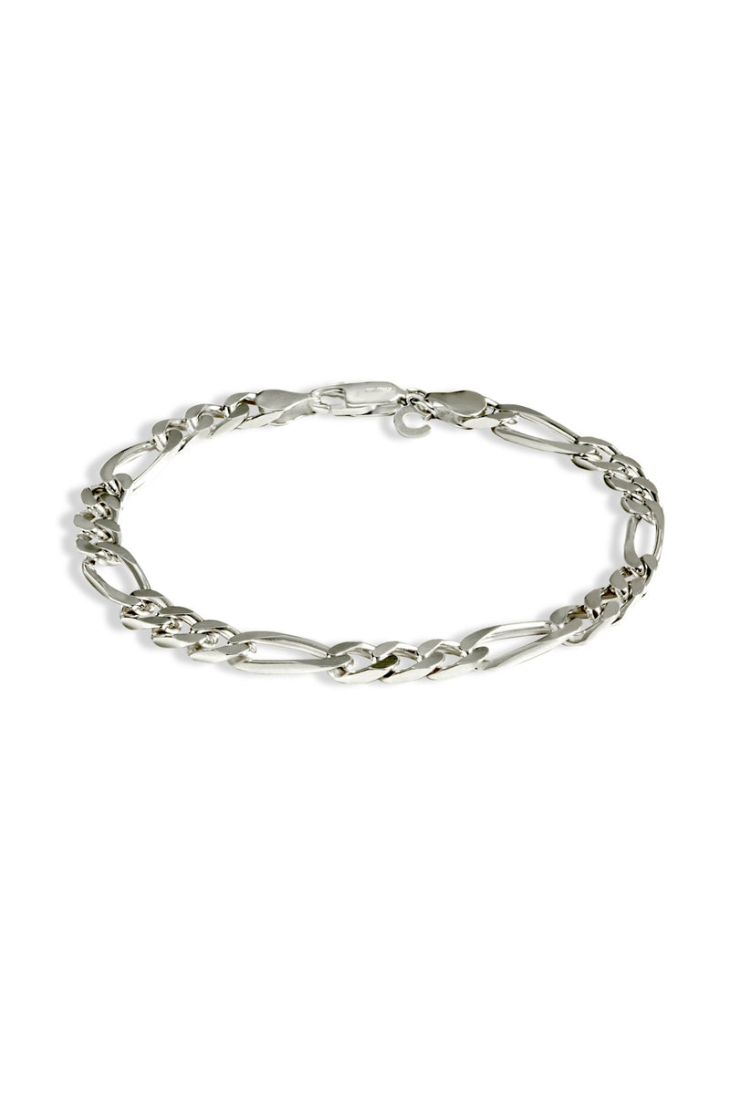 Figaro Men's Bracelet in Sterling Silver 925 Online Figaro Men's Bracelet in Sterling Silver 925 Online