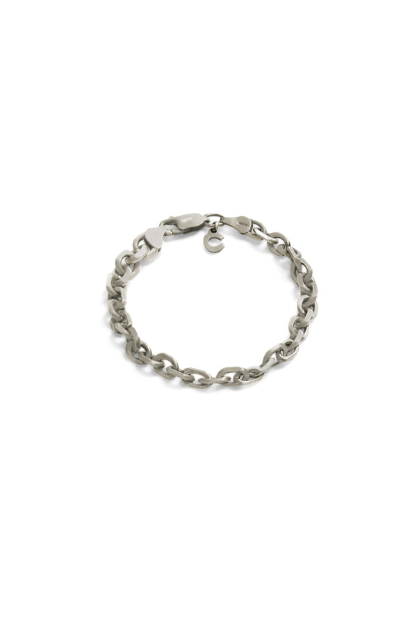 925 Sterling Silver Oxidised Chunky Anchor Bracelet