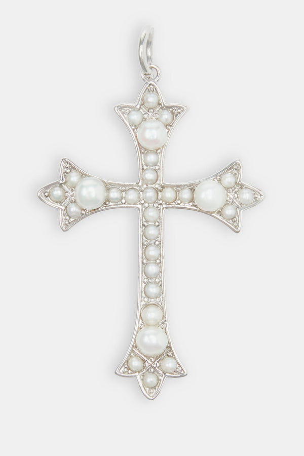 Celtic Cross Pearl Pendant