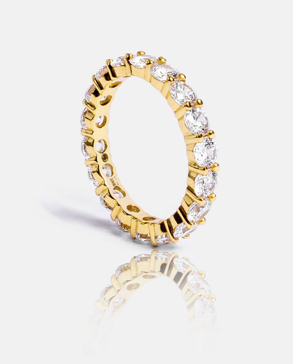 Single Row Iced Ring - Gold