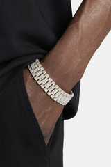 18mm Iced CZ Watch Strap Bracelet
