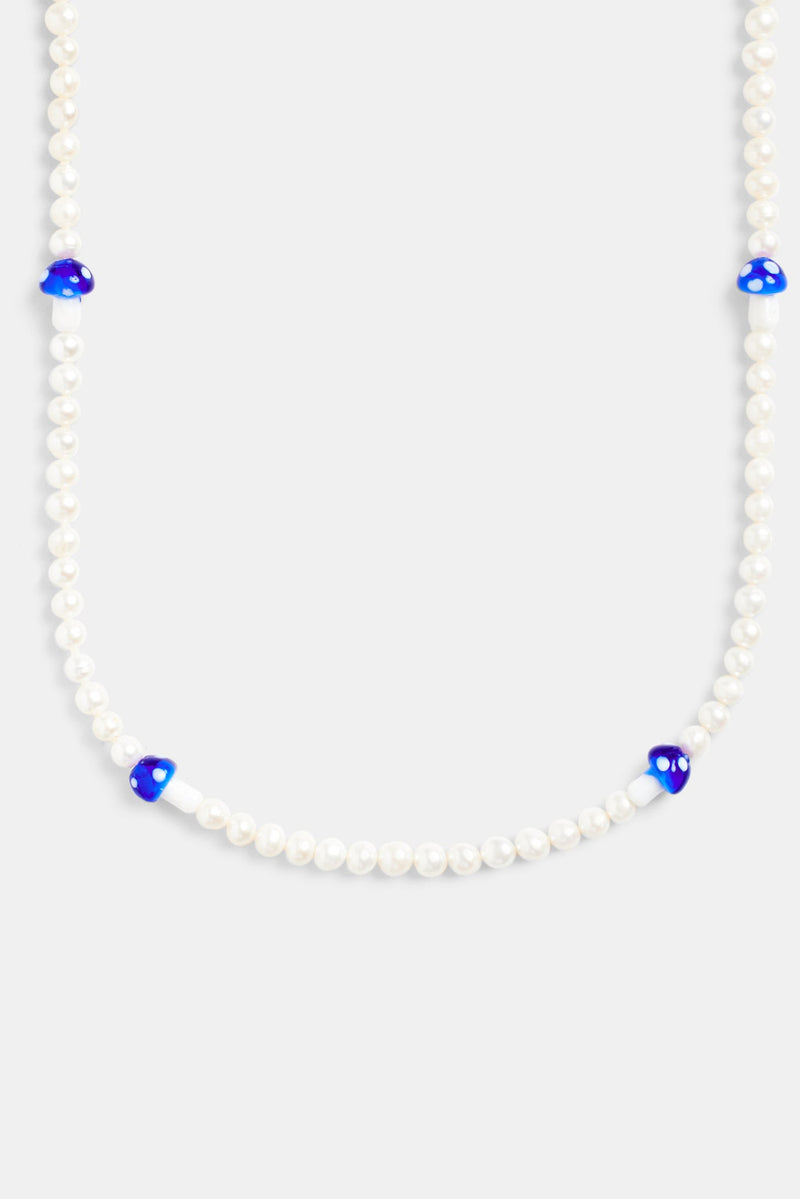 Men's Mushroom Pearl Choker with Assorted Beads – Nialaya