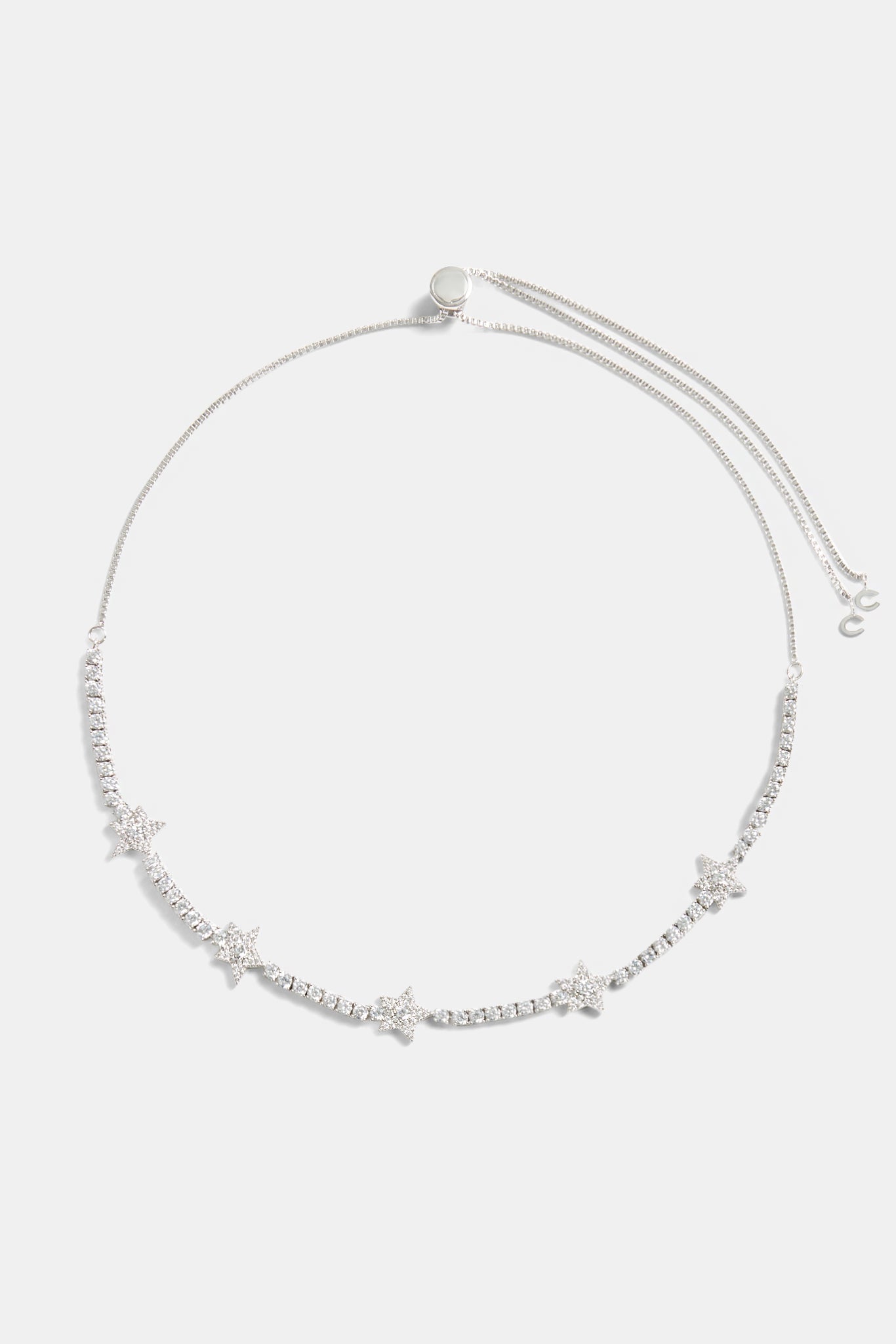 Iced CZ Star Toggle 3mm Tennis Necklace