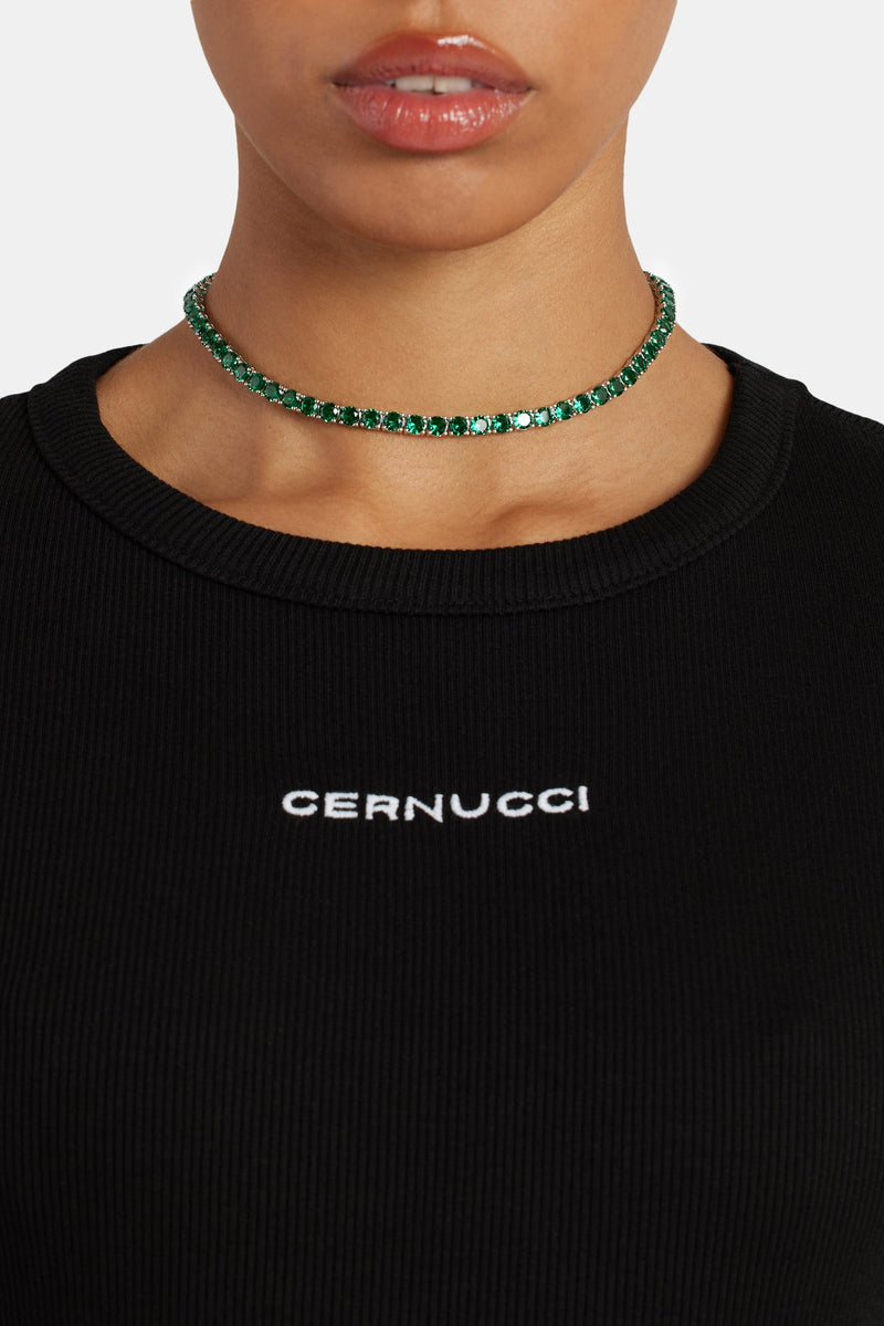 5mm Green Tennis Chain Choker