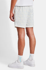 Cernucci Repeat Logo Mesh Short - Light Blue