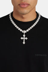 Large 70mm Iced CZ Celtic Cross Pendant