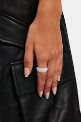 925 5 Row Band Ring - White