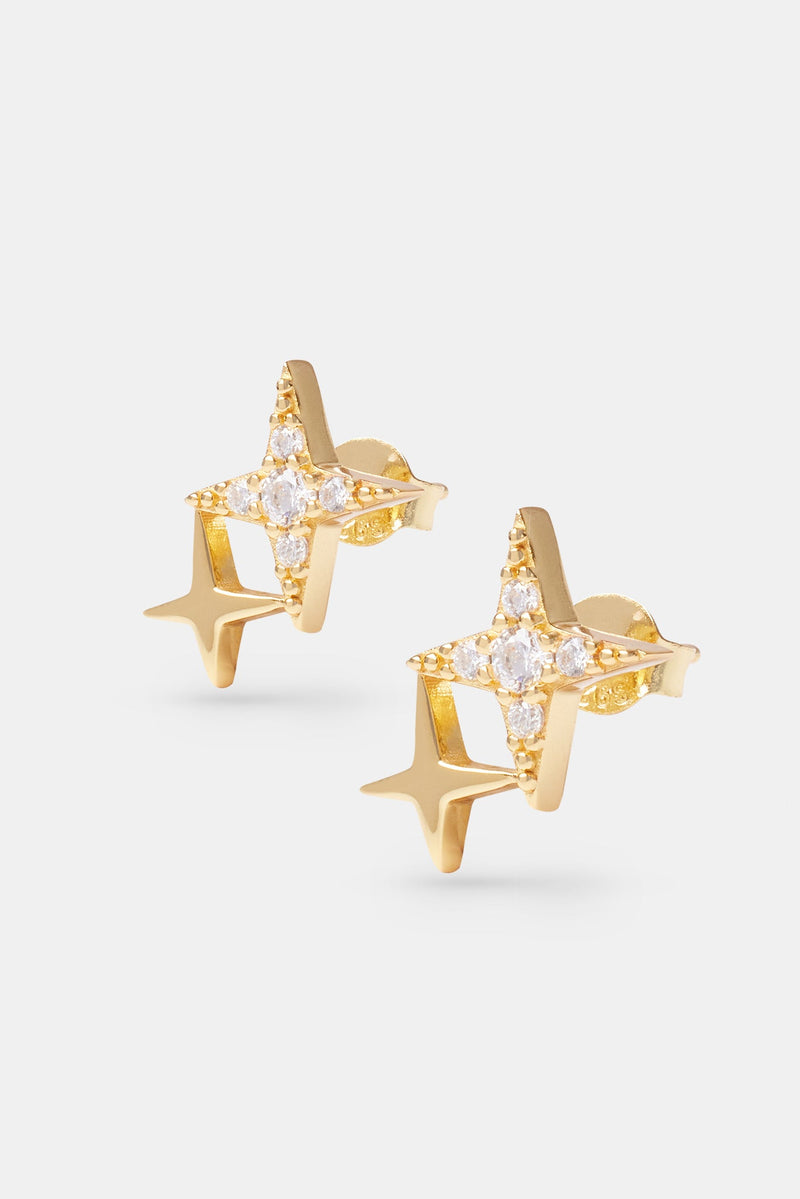 Iced Star Stud Earrings