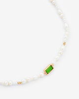 Natural Pearl Necklace With Centre Bezel