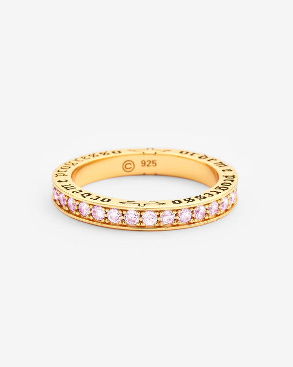 Ordem E Progresso Ring - Gold & Light Pink