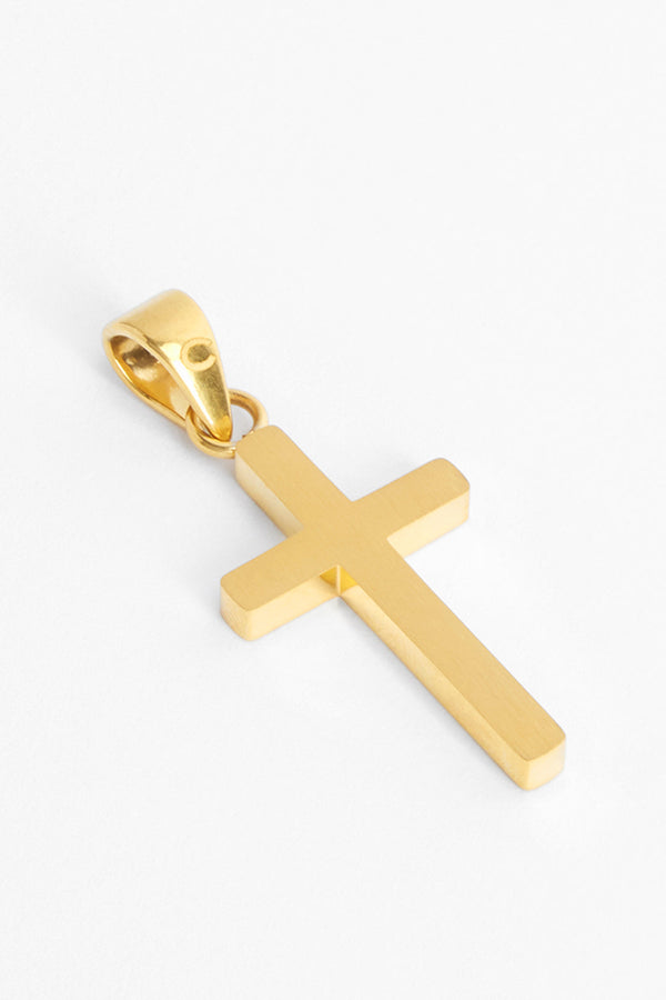 Plain Cross Pendant - Gold
