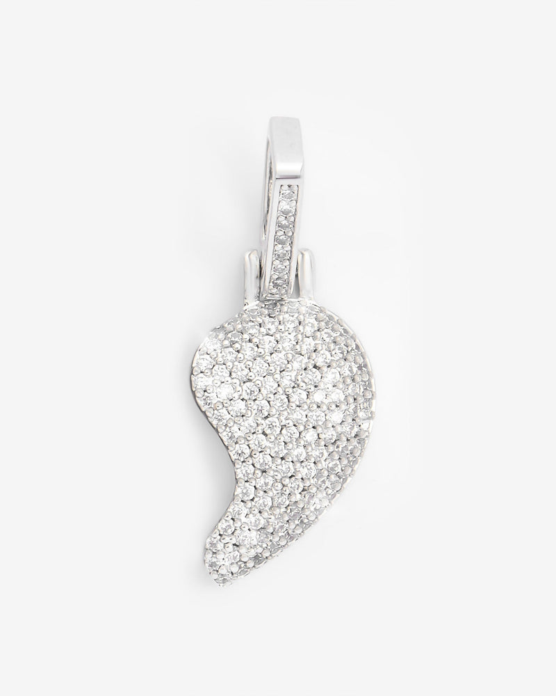 Iced Half Heart Pendant