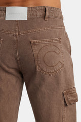 Relaxed Cargo Carpenter Jeans - Chocolate