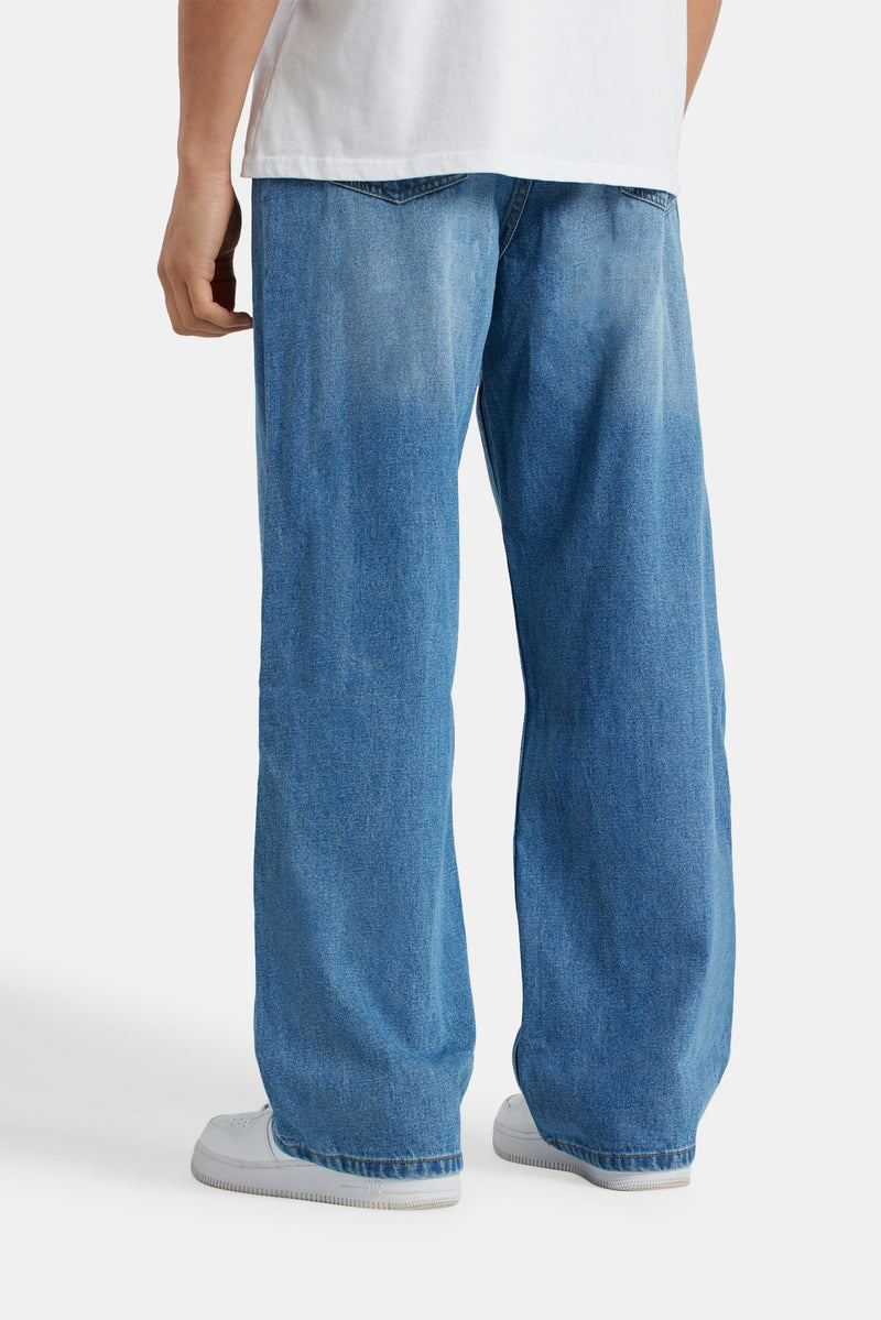 Baggy Fit Jeans - Mid Blue