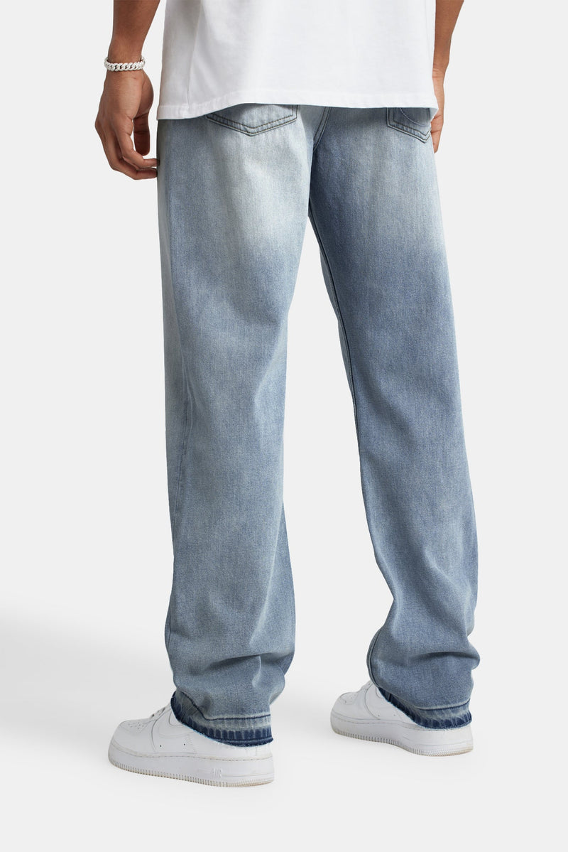 Relaxed Fit Jeans - Bleach Wash