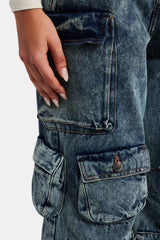 Baggy Cargo Jeans - Blue