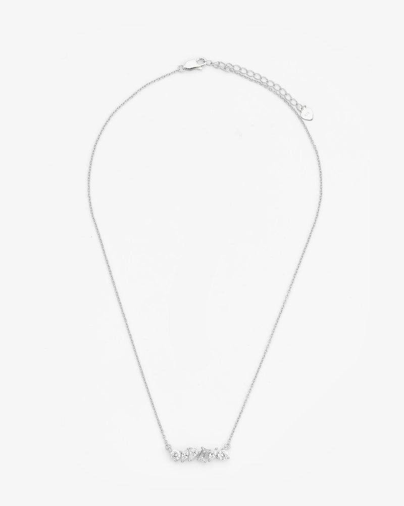 Staggered Iced Row Necklace