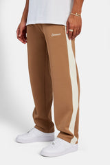 Contrast Panel Track Pant - Taupe