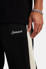 Contrast Panel Track Pant - Black